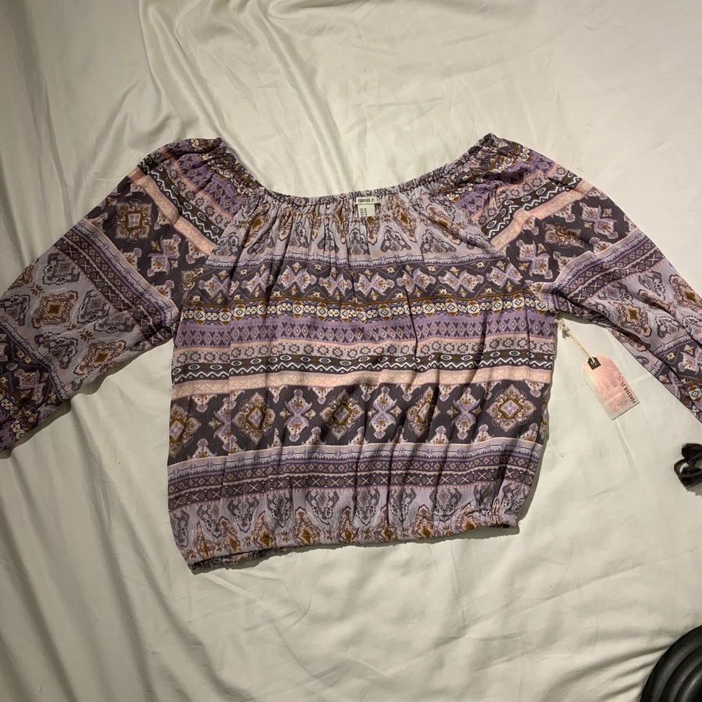 Forever 21 long sleeve crop top